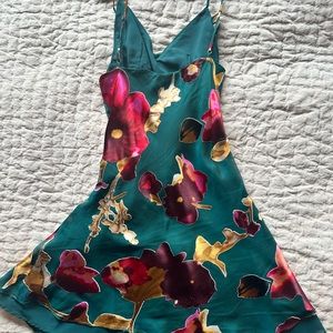 Silk Rat & Boa dress small